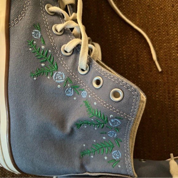 Women's CONVERSE All Star Chuck Taylor HI-TOP Blue Jean Denim Sneakers 12.5 - Picture 7 of 9